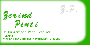 zerind pinti business card